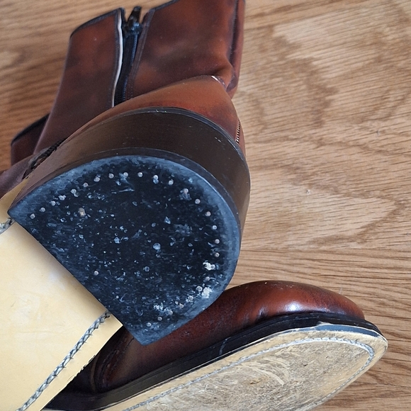 VTG JOHN FLUEVOG MADE IN ENGLAND BROWN LEATHER BOOTS UNISEX - Picture 9 of 11